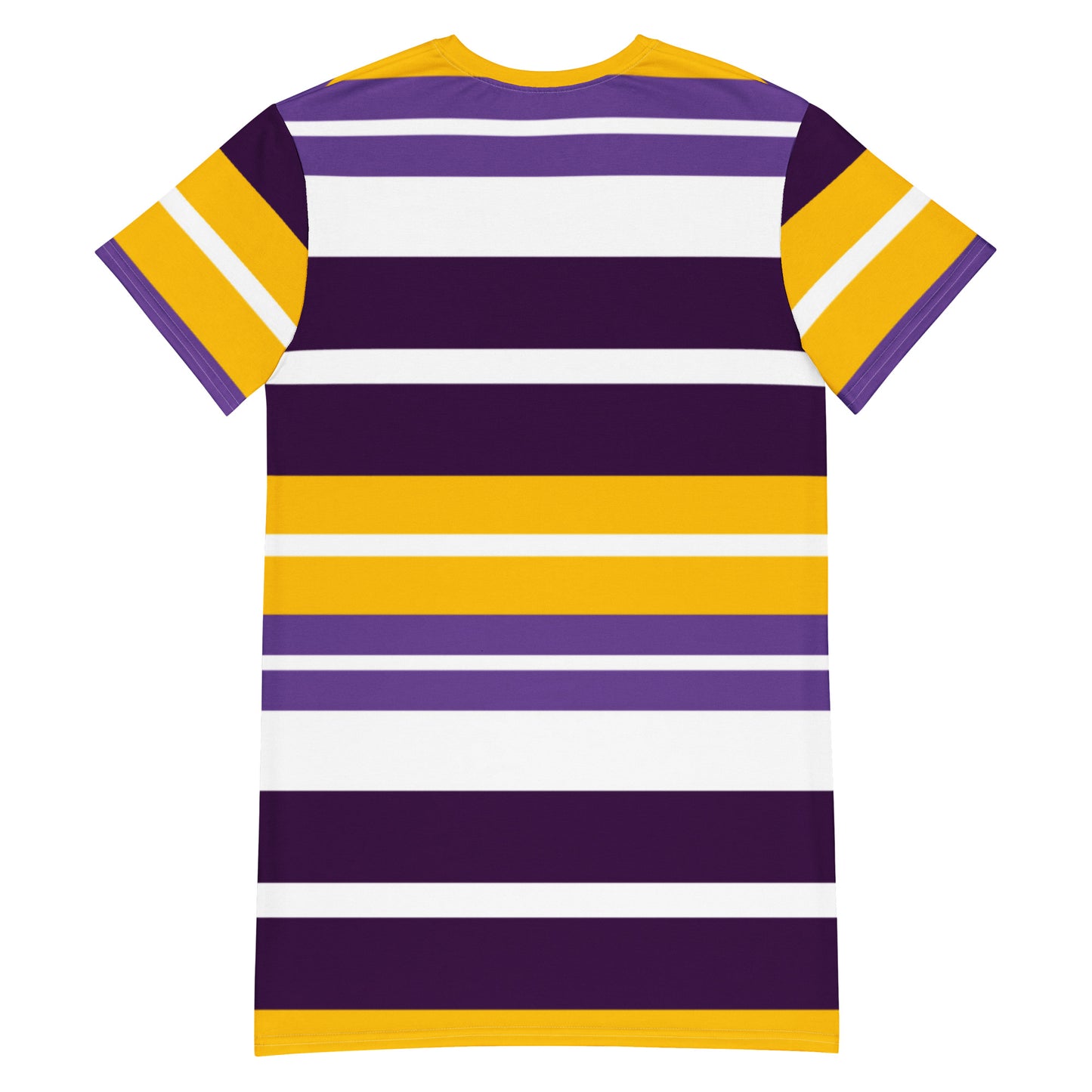 Women.s Purple Striped T-Shirt Dress - Activewear Well