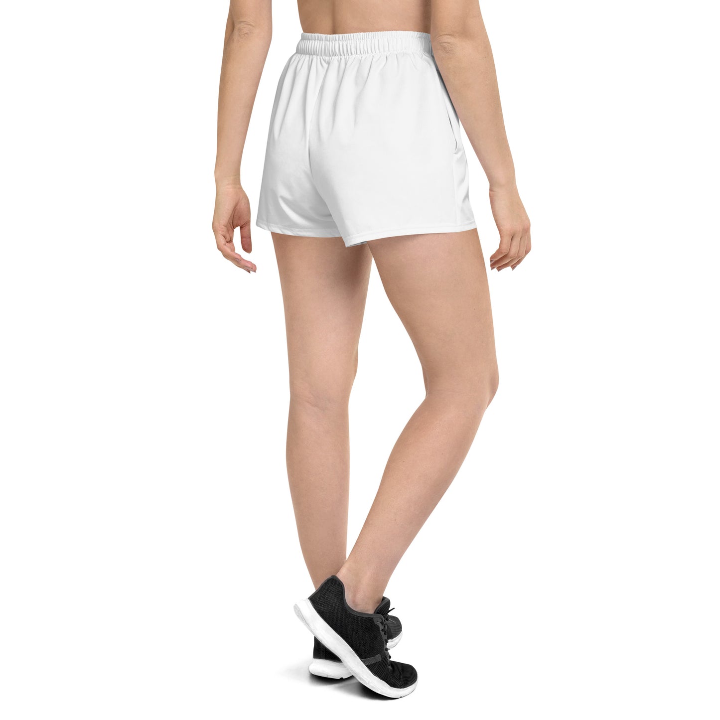 White Unisex Athletic Shorts