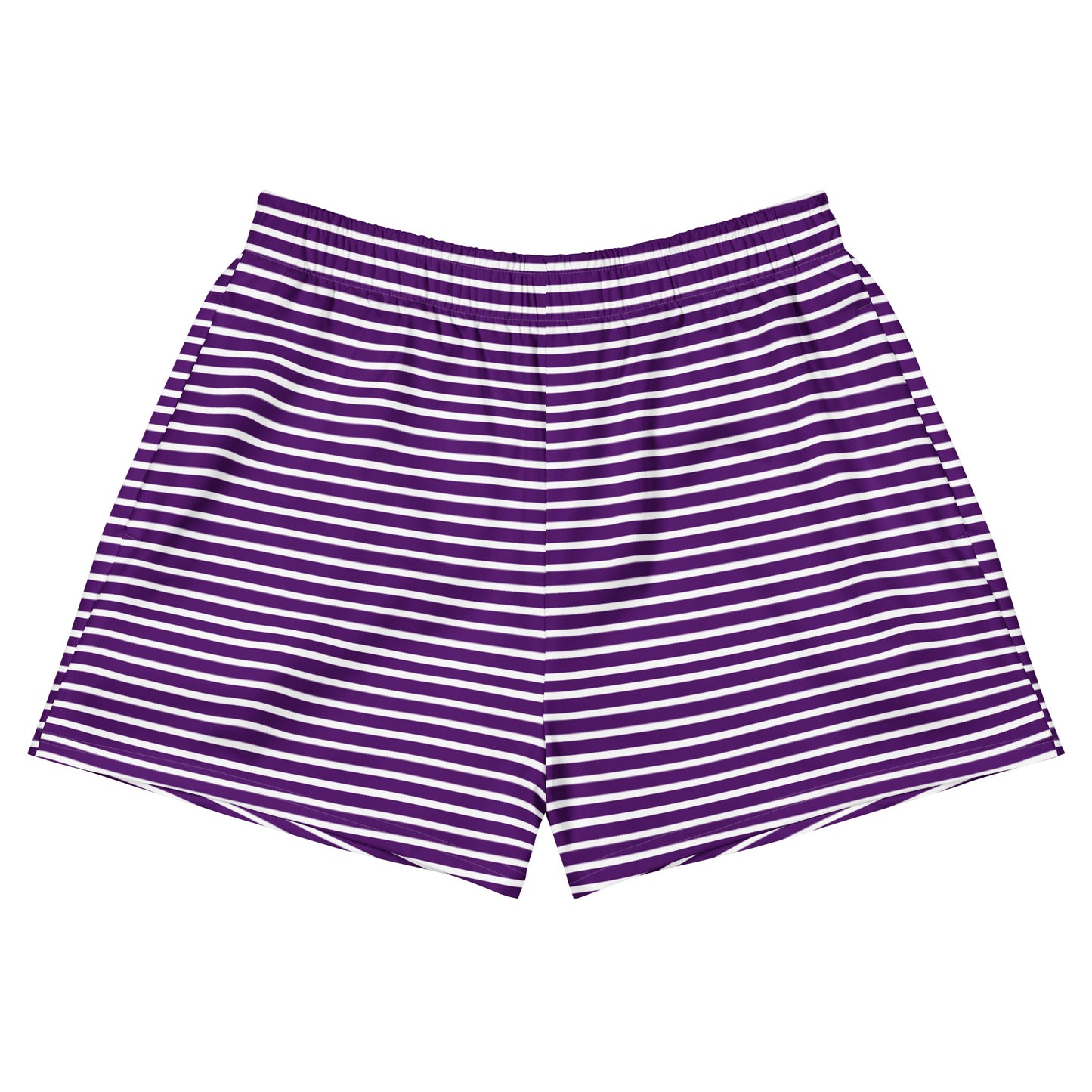 Unisex Purple Stripe Athletic Shorts - Activewear Well
