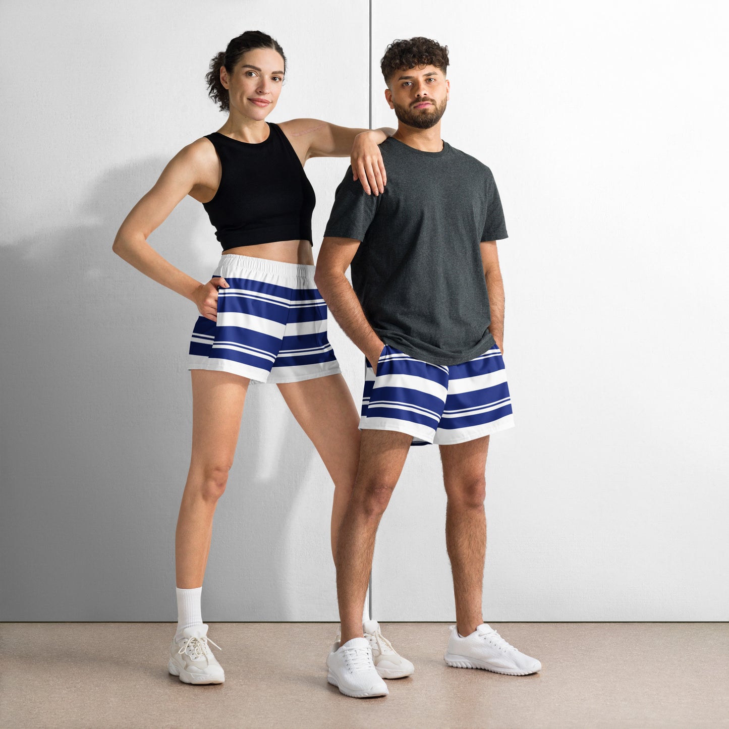 Unisex Striped Athletic Shorts - Activewear Well