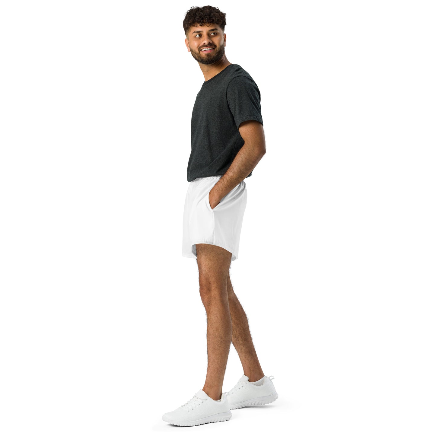 White Unisex Athletic Shorts