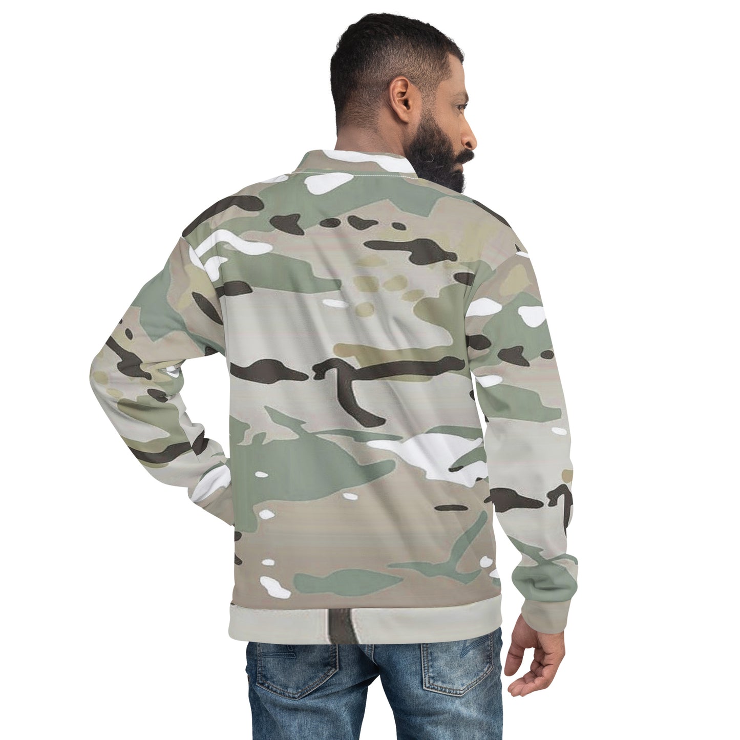 Desert Camo Unisex Bomber Jacket - Activewear Well