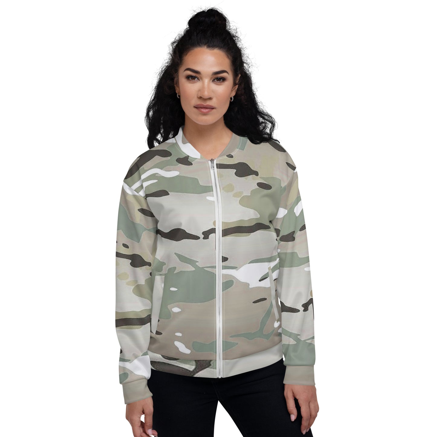 Desert Camo Unisex Bomber Jacket - Activewear Well