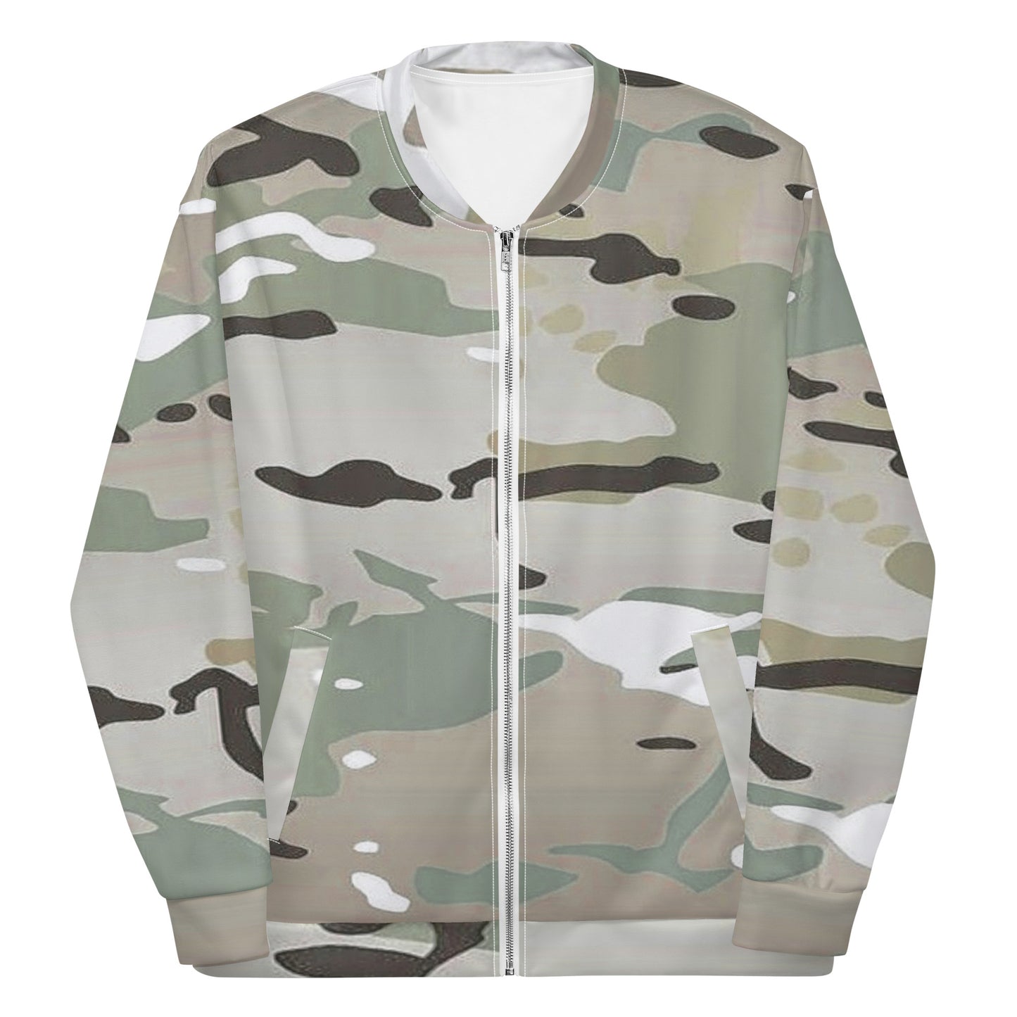 Desert Camo Unisex Bomber Jacket - Activewear Well