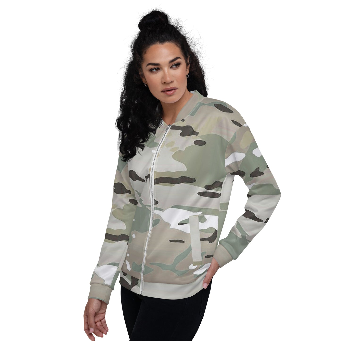 Desert Camo Unisex Bomber Jacket - Activewear Well