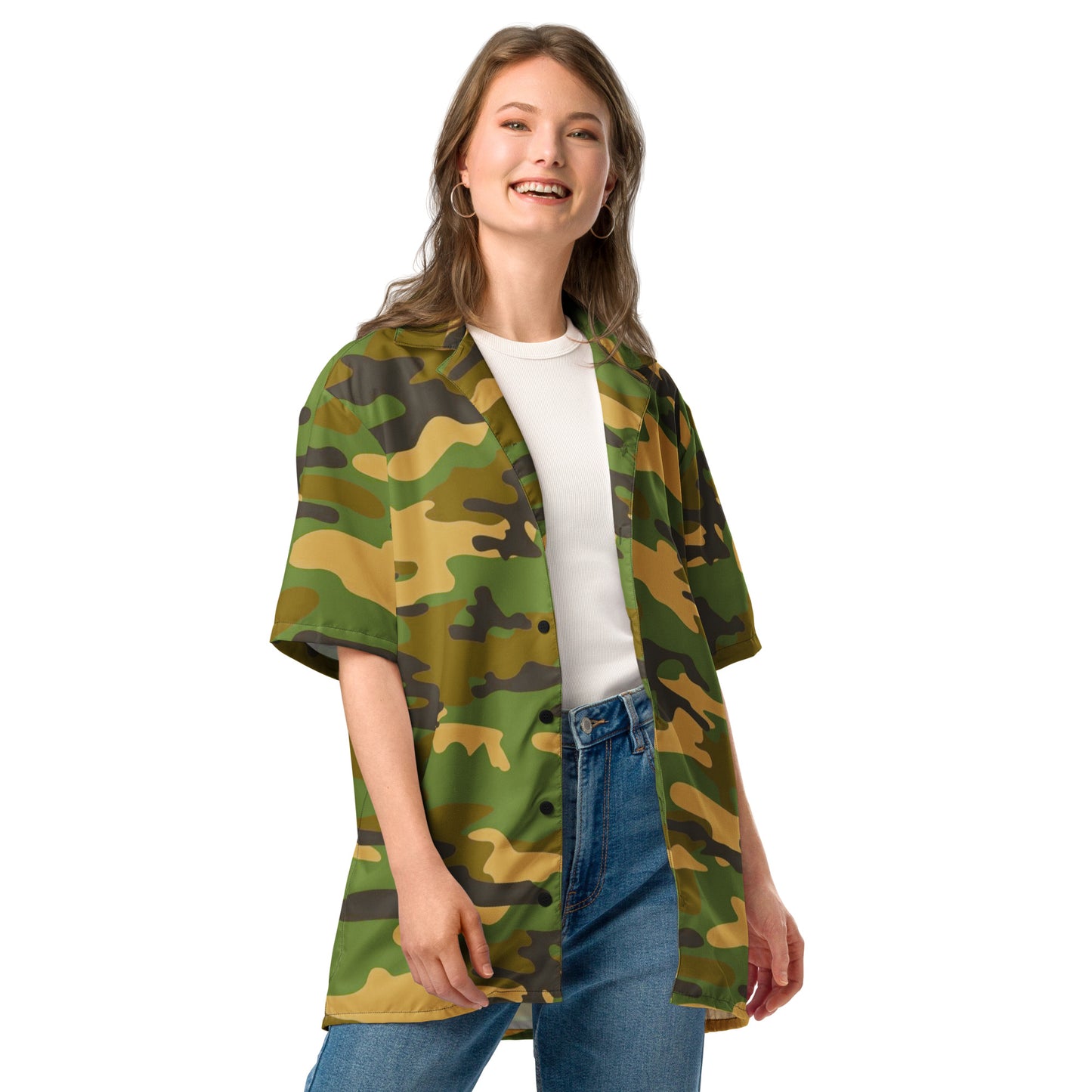 Camo Unisex Button Shirt - Activewear Well