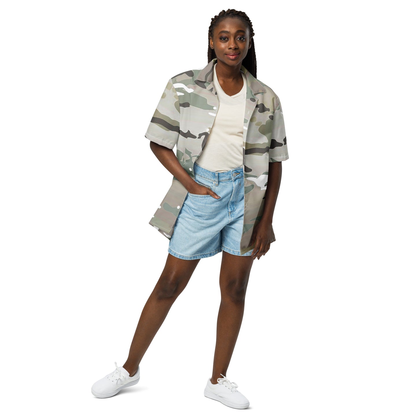 Desert Camo Unisex Button Shirt - Activewear Well