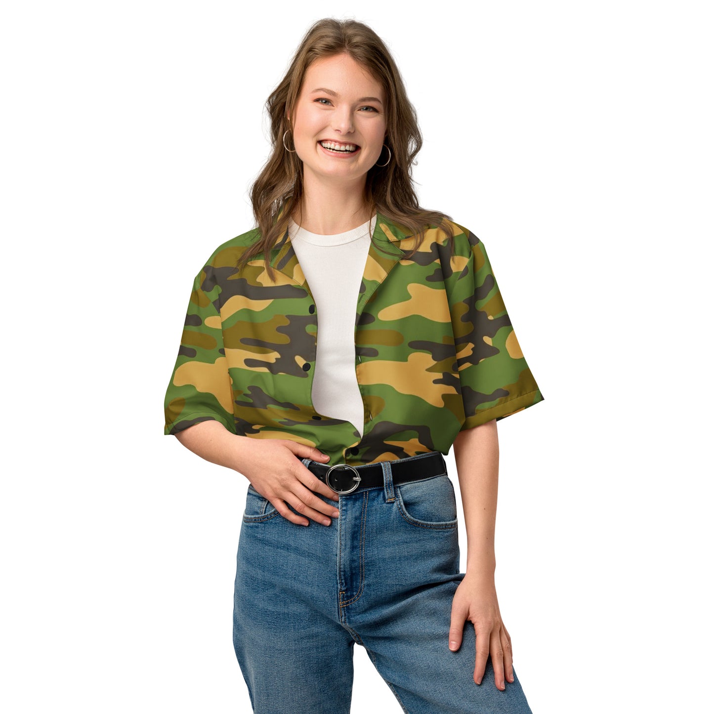 Camo Unisex Button Shirt - Activewear Well