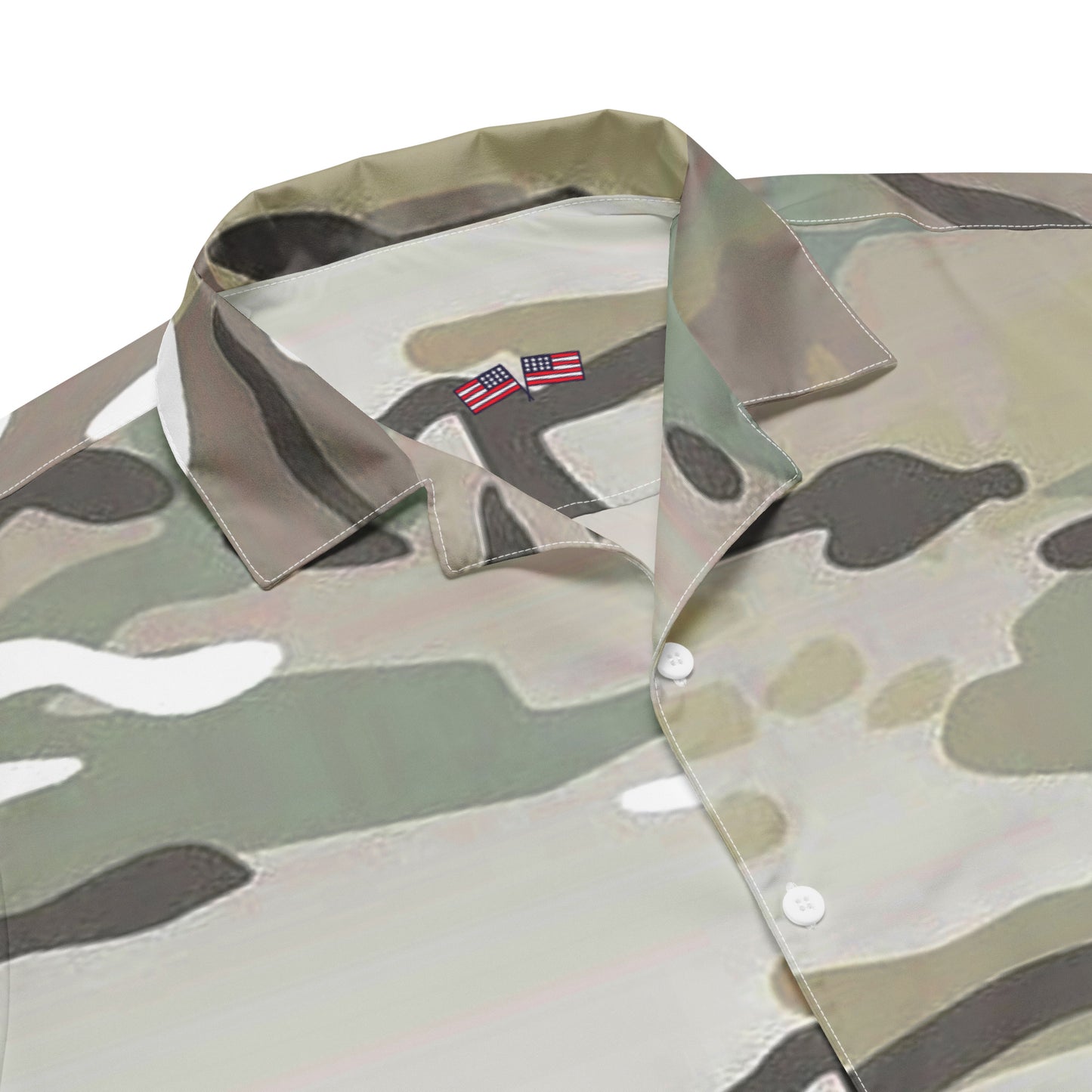 Desert Camo Unisex Button Shirt - Activewear Well