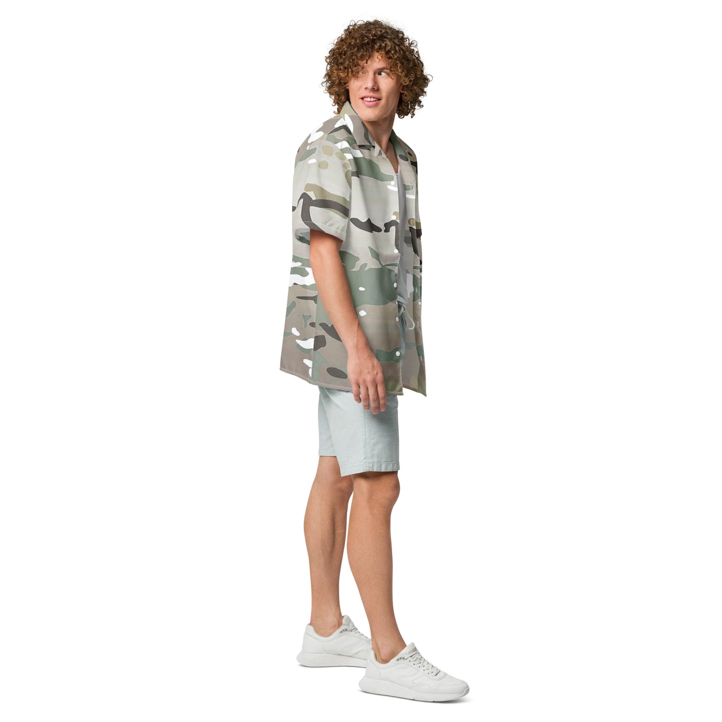 Desert Camo Unisex Button Shirt - Activewear Well