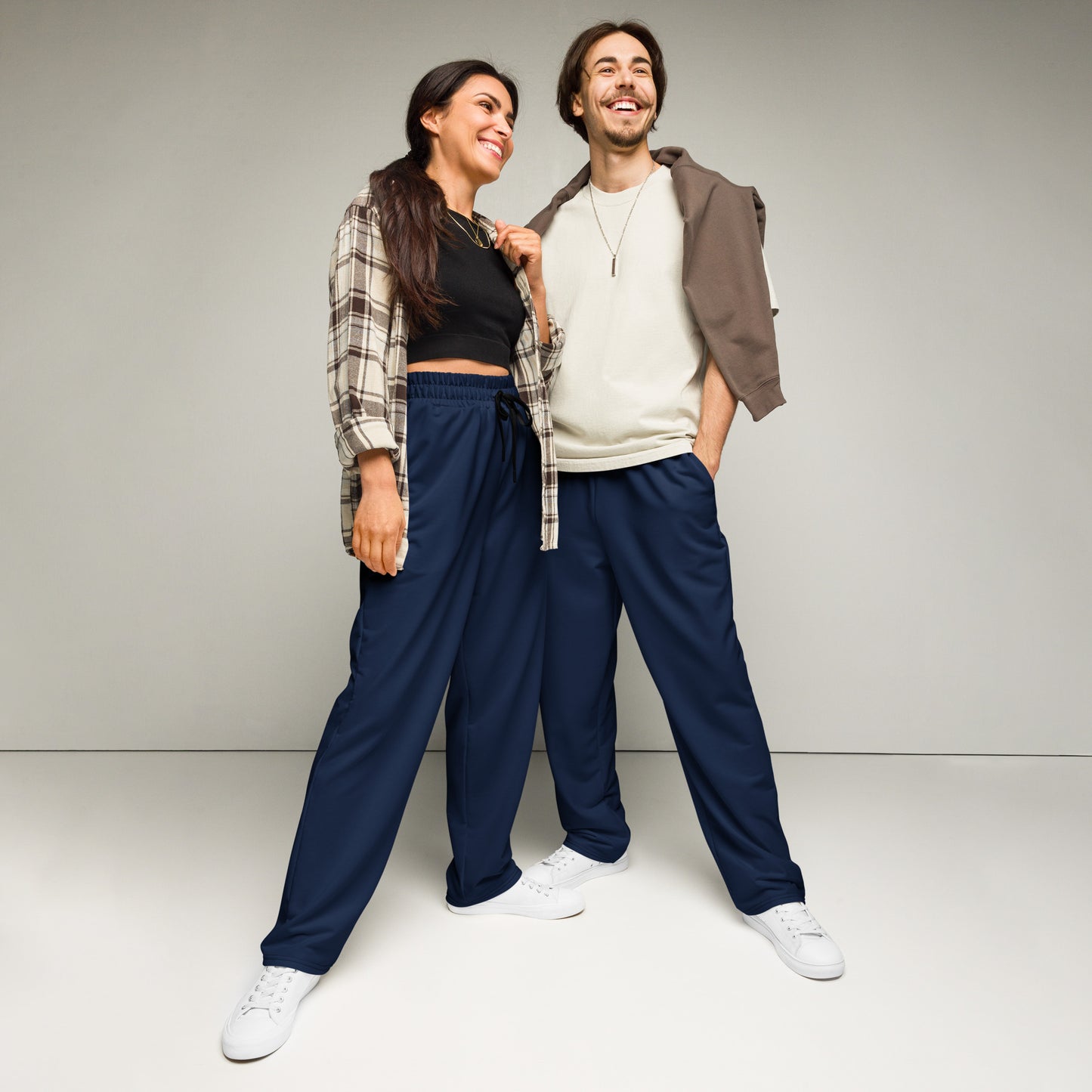 Navy Wide-Leg Joggers - Activewear Well