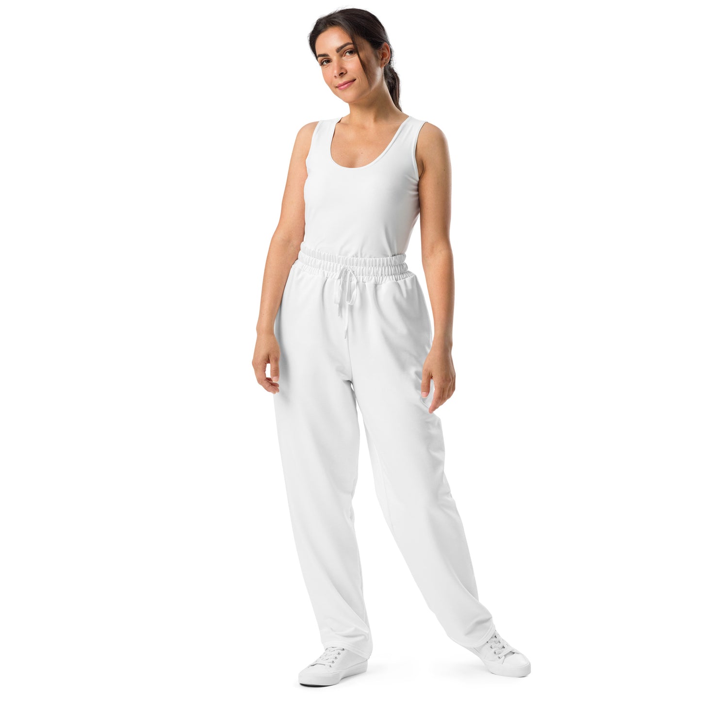 White Wide-Leg Joggers - Activewear Well