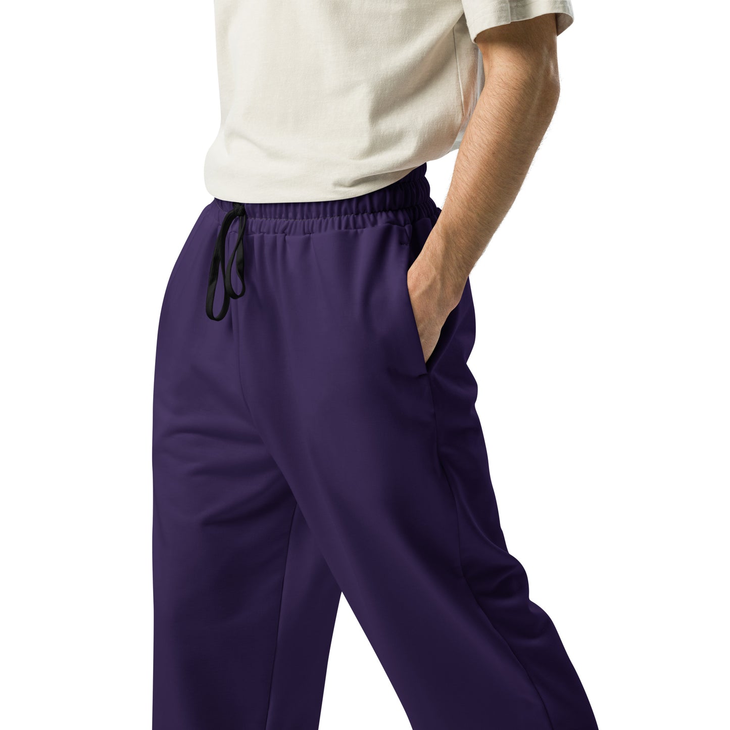 Dark Purple Wide-Leg Joggers - Activewear Well