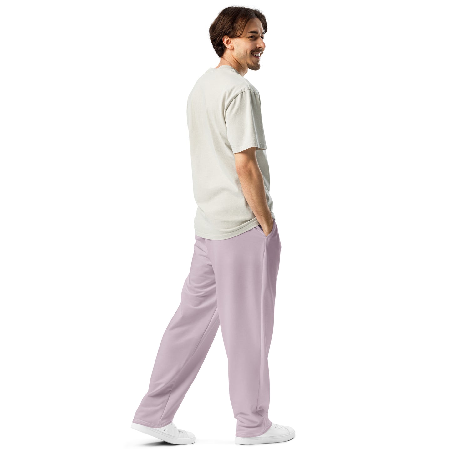 Dusty Pink Wide-Leg Joggers - Activewear Well