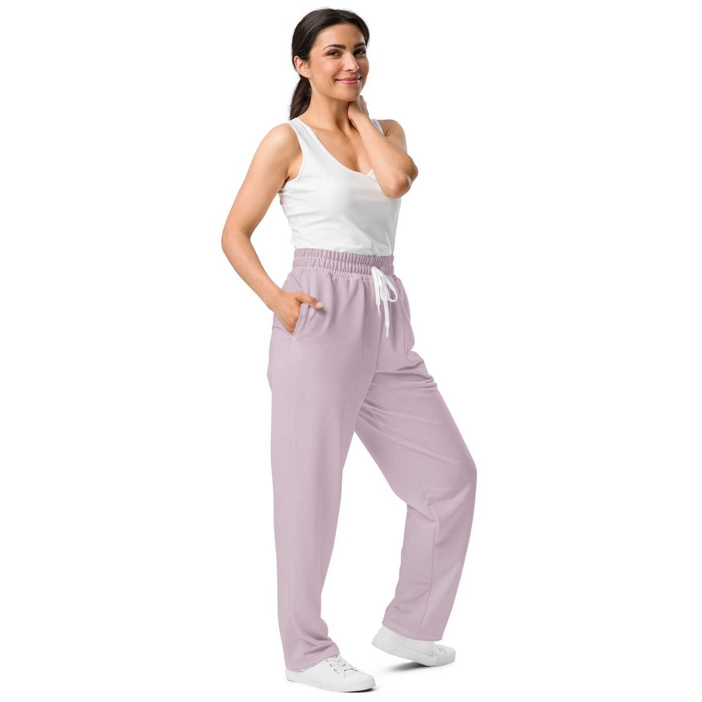 Dusty Pink Wide-Leg Joggers - Activewear Well
