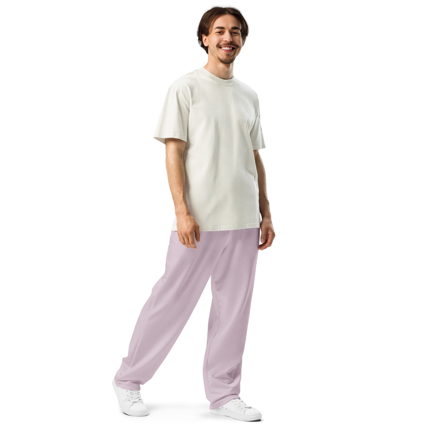 Dusty Pink Wide-Leg Joggers - Activewear Well