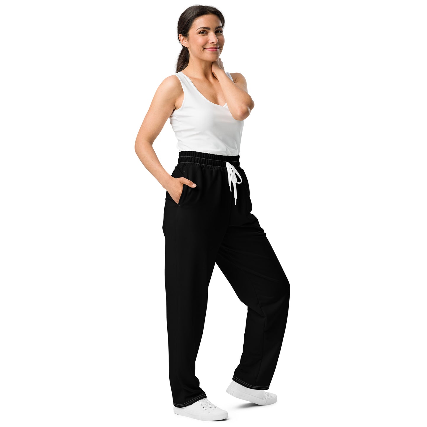 Black Wide-Leg Joggers - Activewear Well