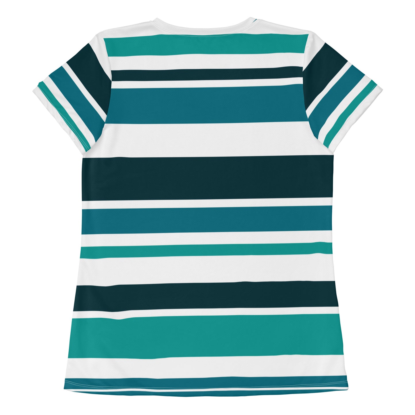 Women's Green Striped Athletic T-Shirt - Activewear Well