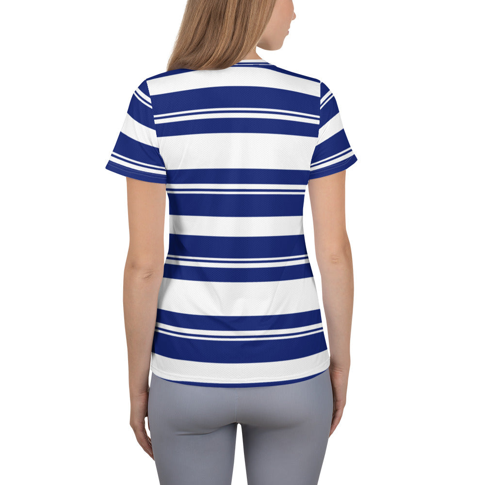 Women's Striped Athletic T-Shirt - Activewear Well