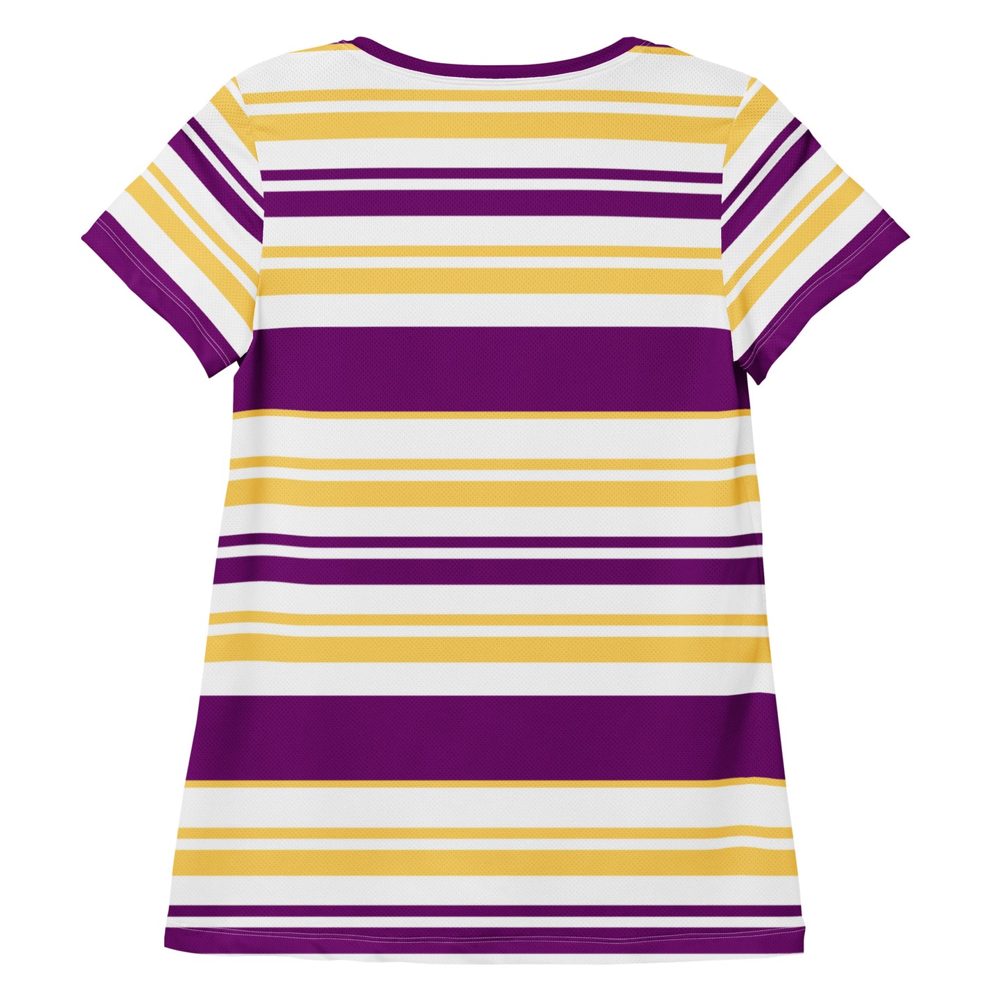 Women's Purple Striped Athletic T-Shirt - Activewear Well