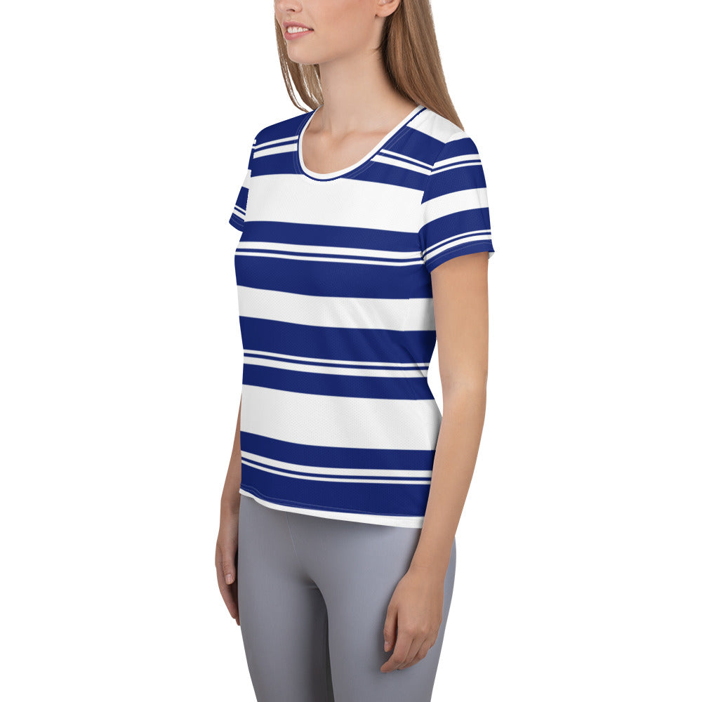 Women's Striped Athletic T-Shirt - Activewear Well