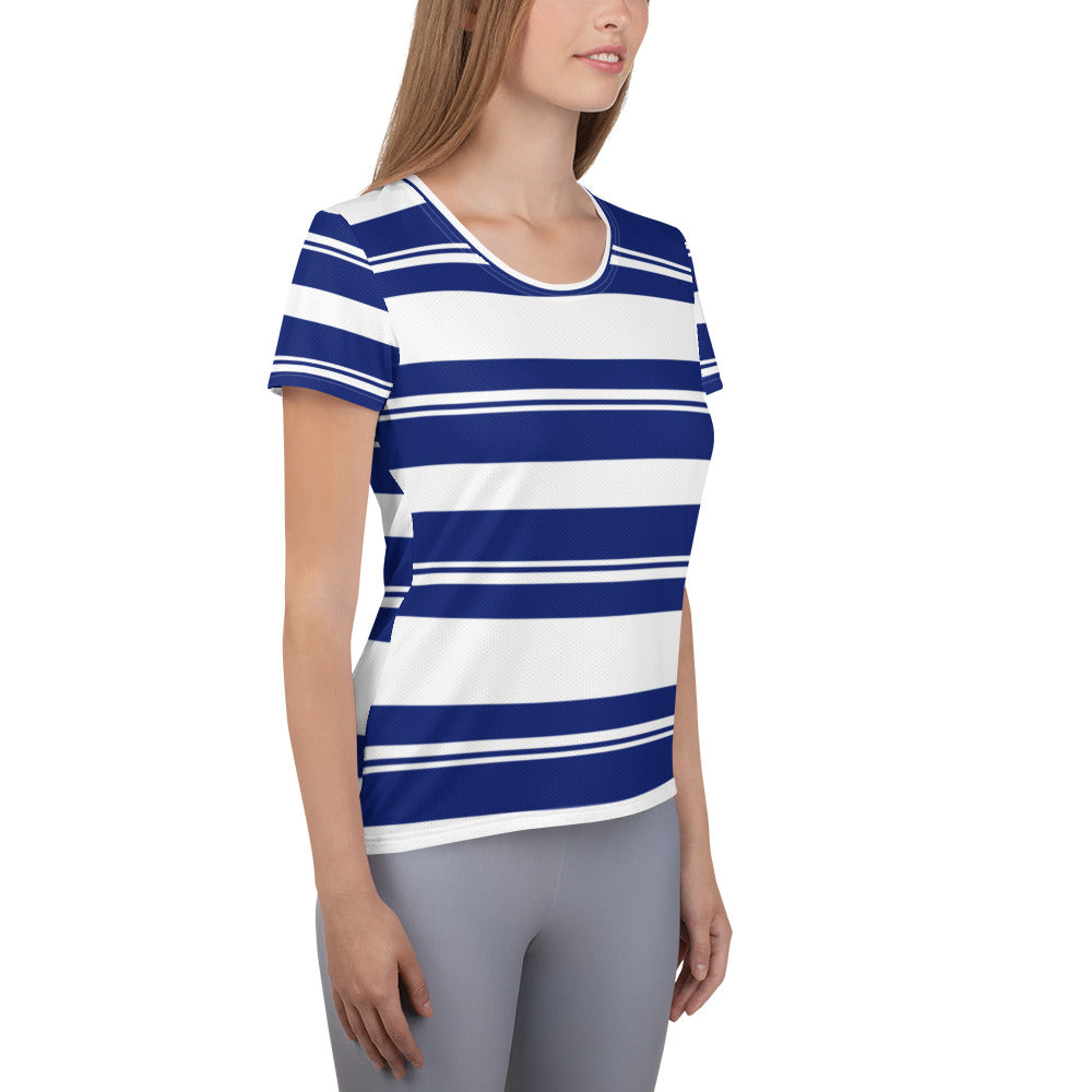 Women's Striped Athletic T-Shirt - Activewear Well