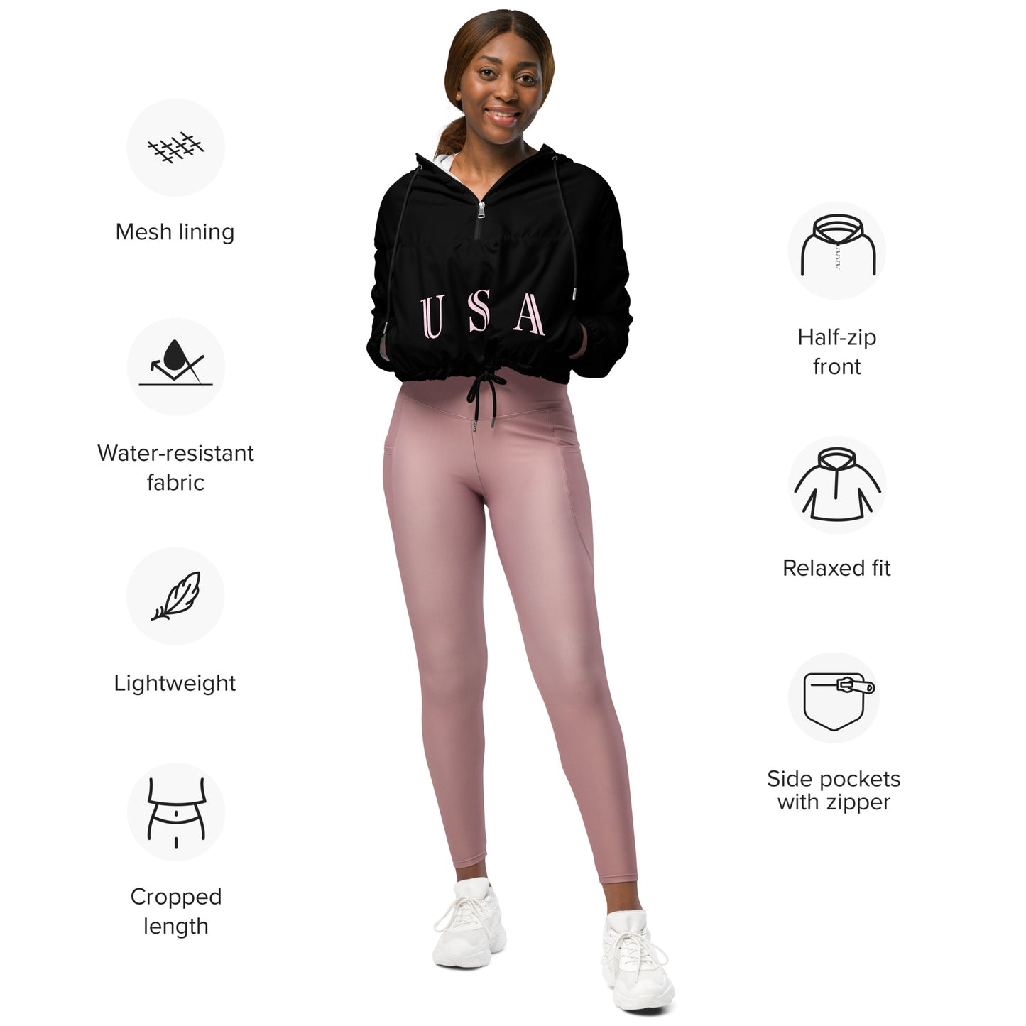 Women’s Cycling Cropped Windbreaker - Activewear Well