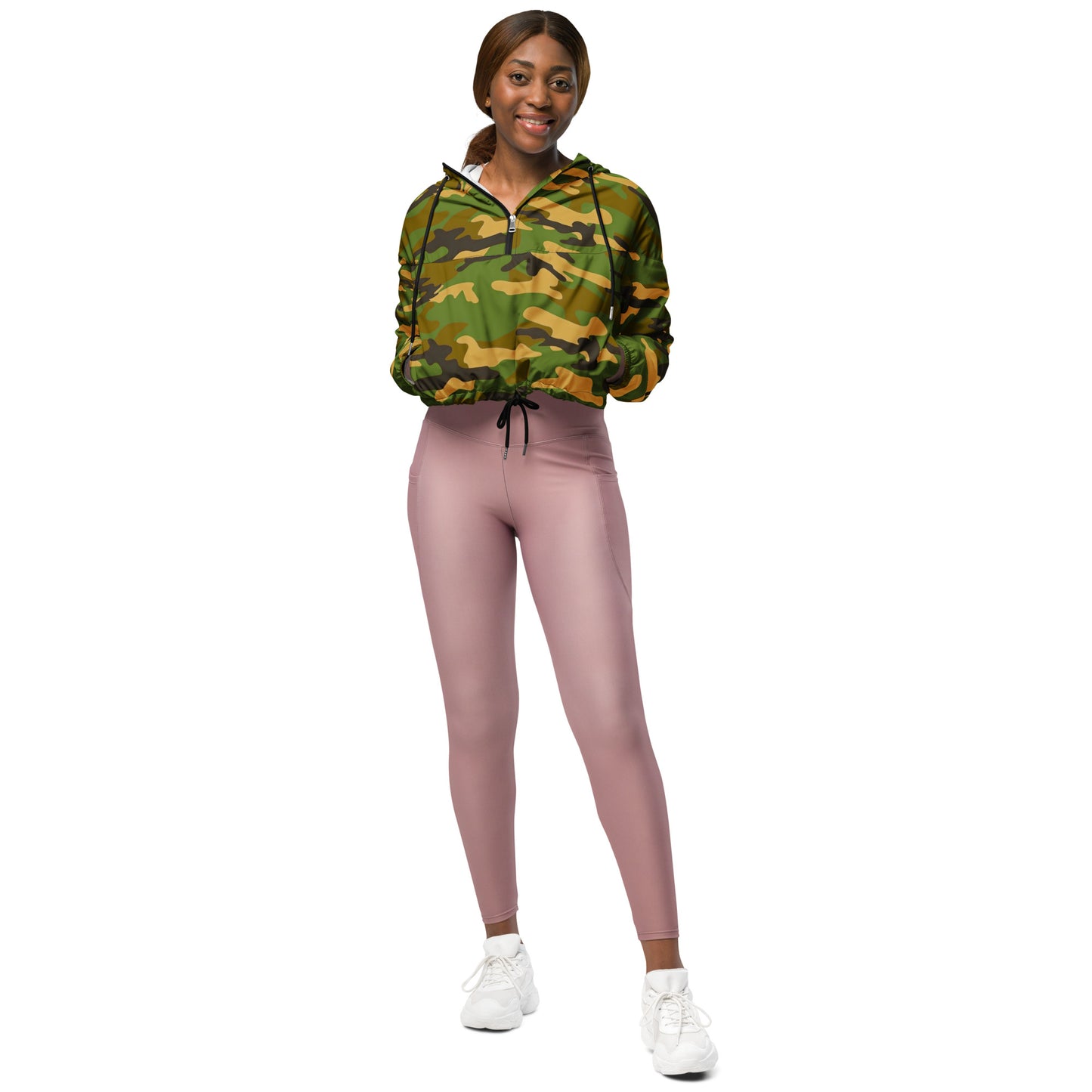 Women’s Cropped Camo Windbreaker - Activewear Well