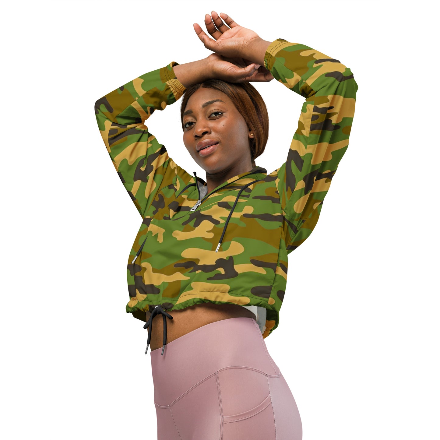 Women’s Cropped Camo Windbreaker - Activewear Well