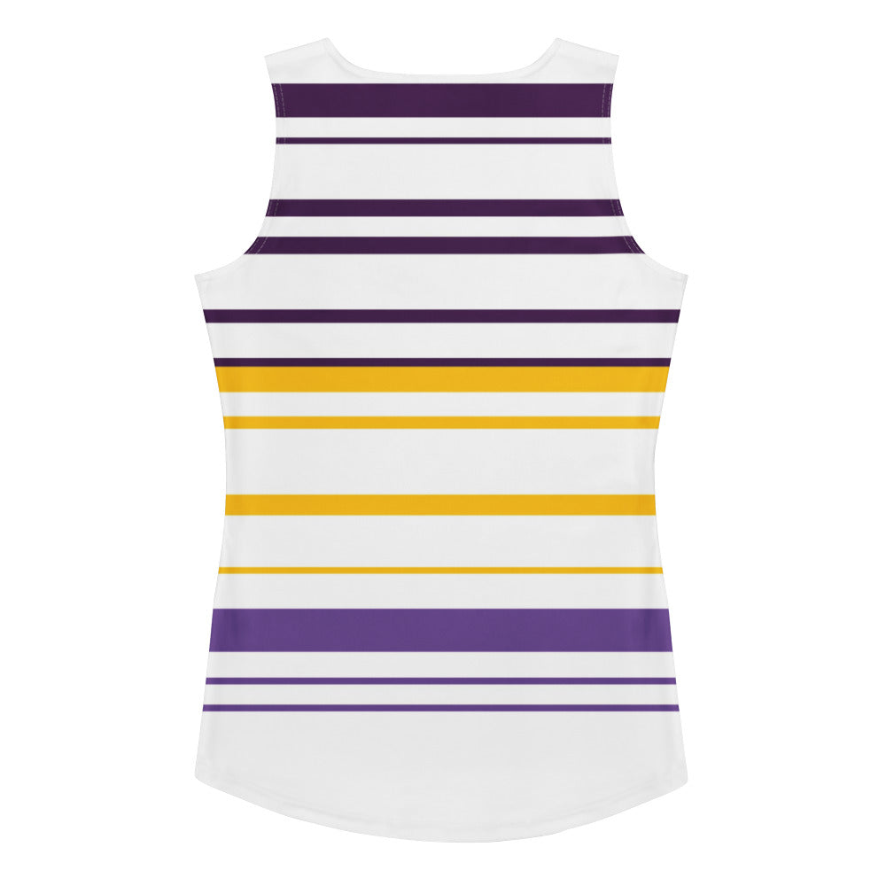 Women's Yellow Striped Tank Top - Activewear Well