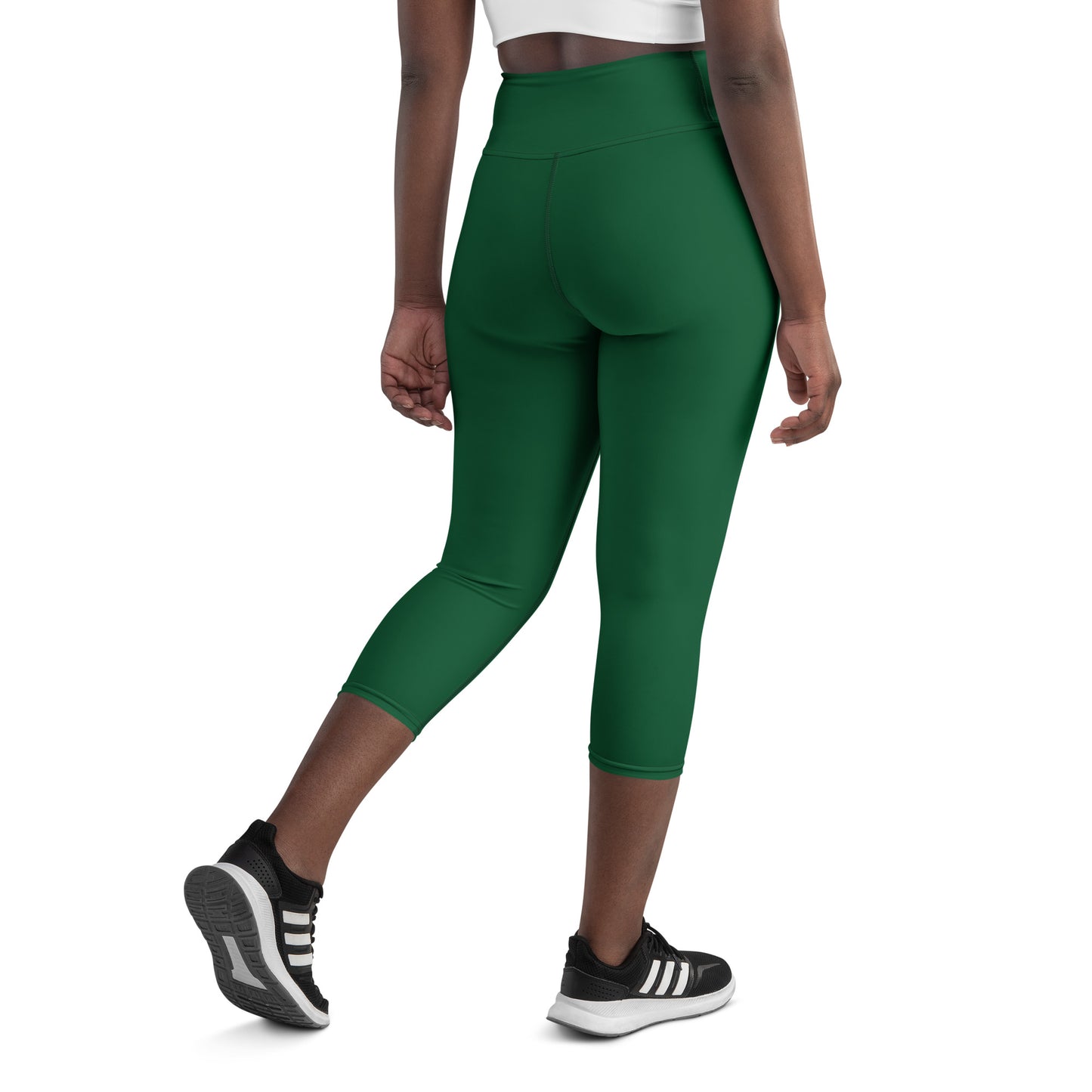 Forest Green Yoga Capri Leggings - Activewear Well