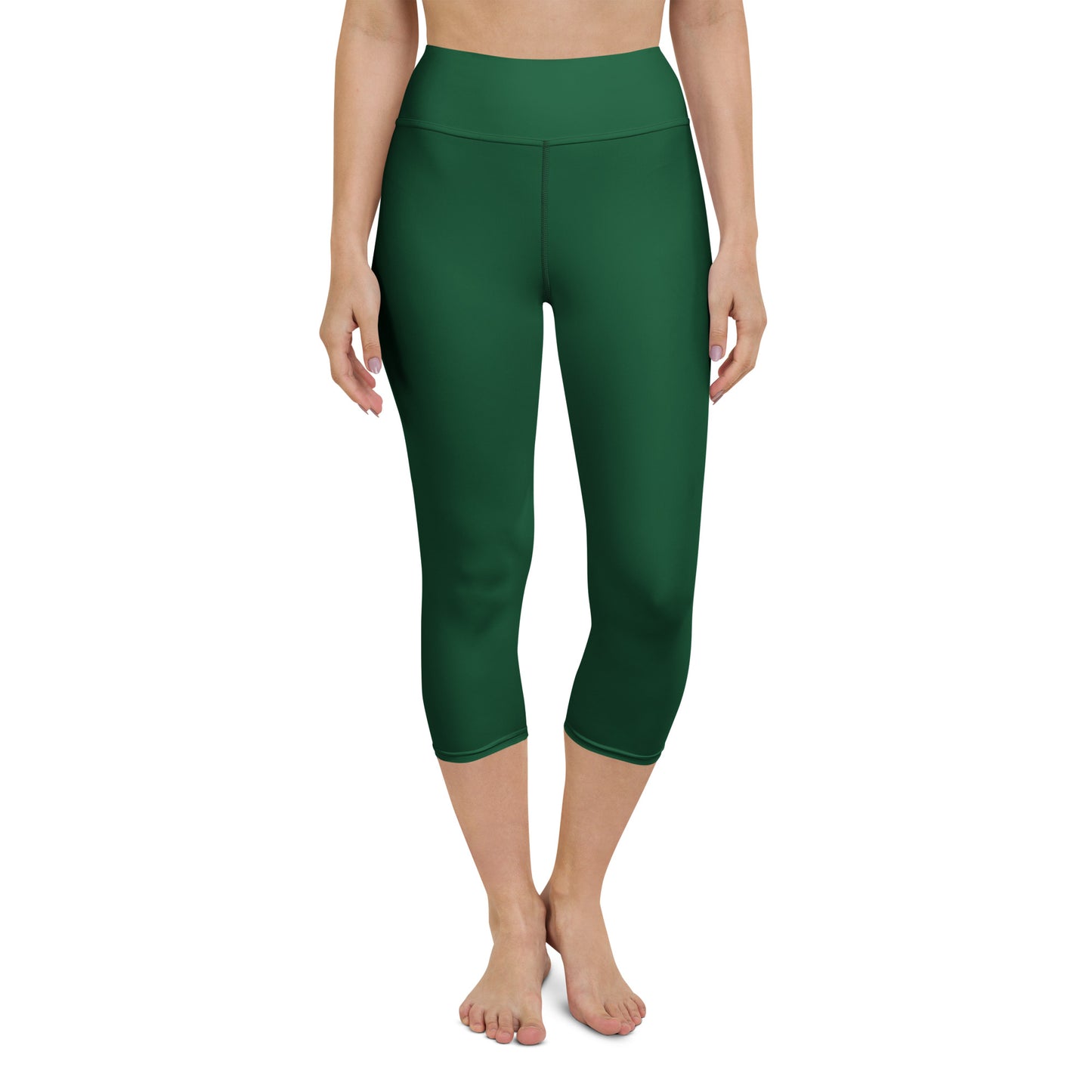 Forest Green Yoga Capri Leggings - Activewear Well