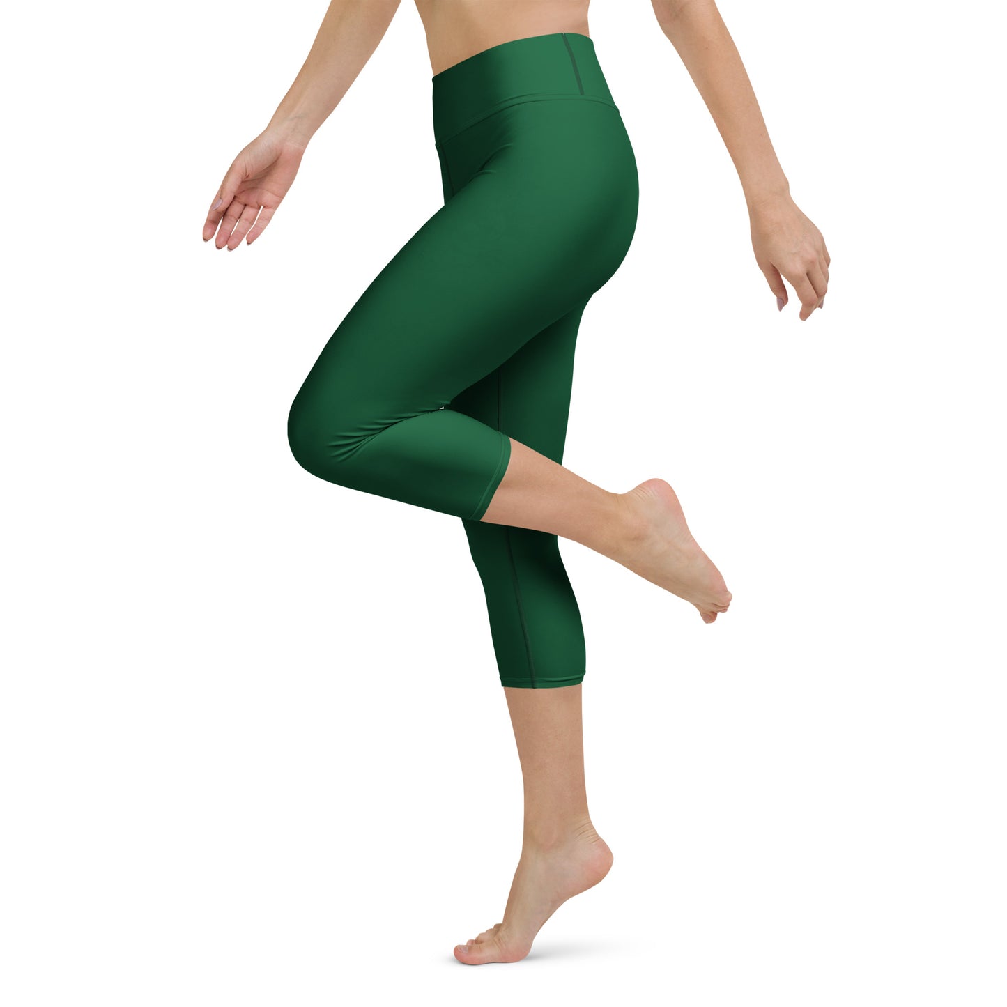 Forest Green Yoga Capri Leggings - Activewear Well