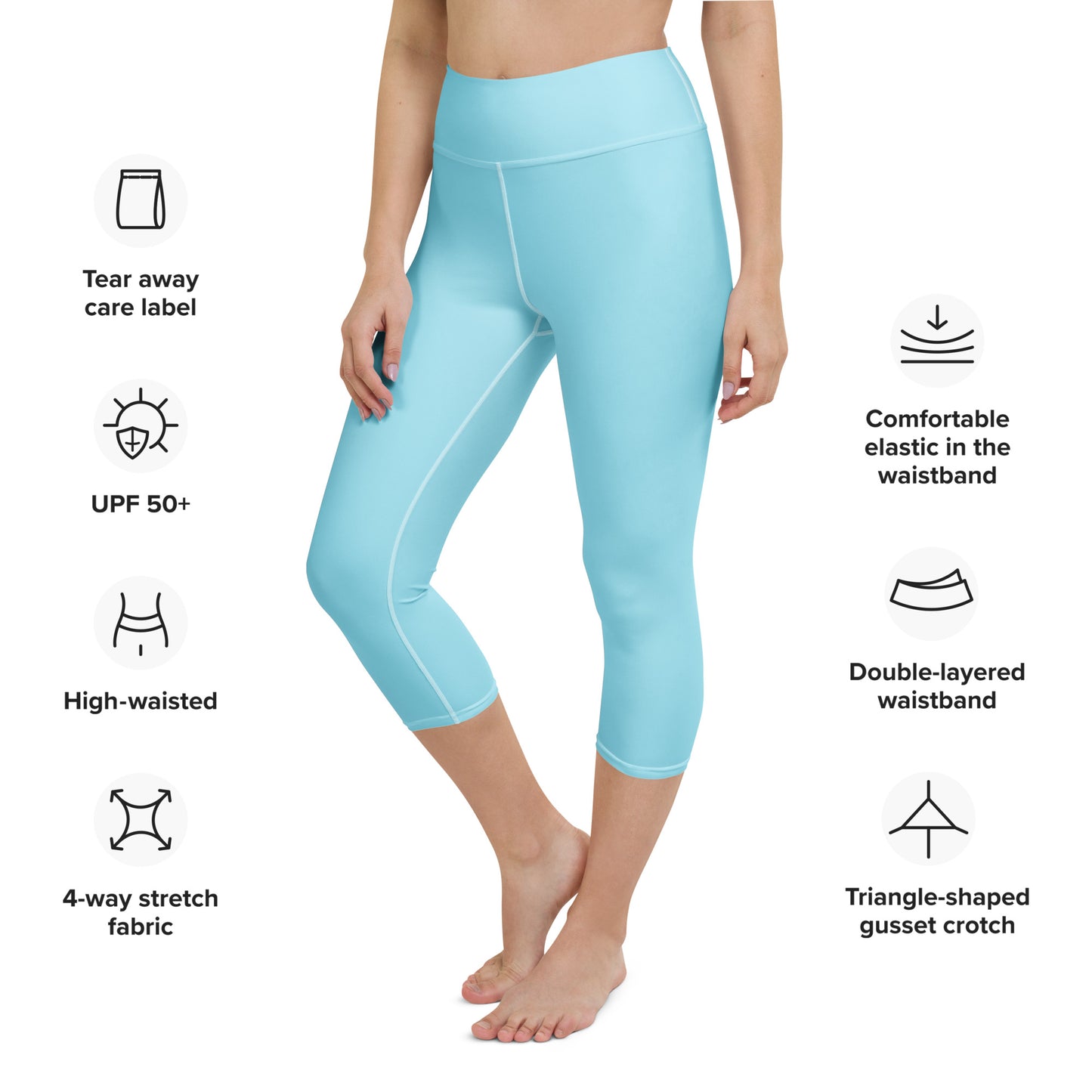 Blue Yoga Capri Leggings - Activewear Well