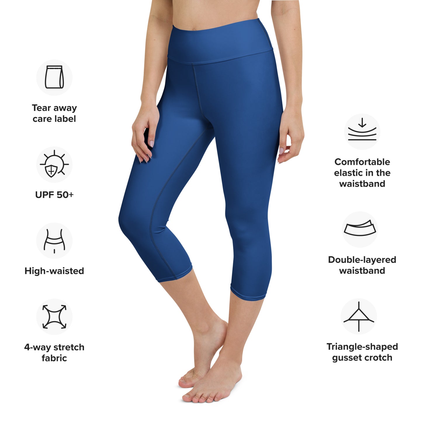 Royal Blue Yoga Capri Leggings - Activewear Well