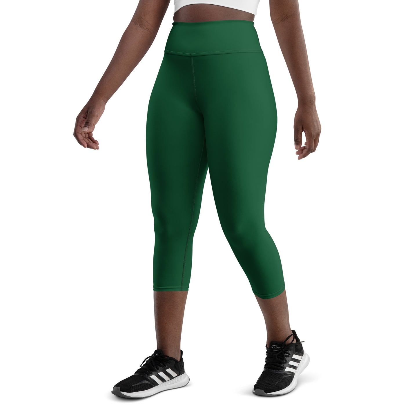 Forest Green Yoga Capri Leggings - Activewear Well