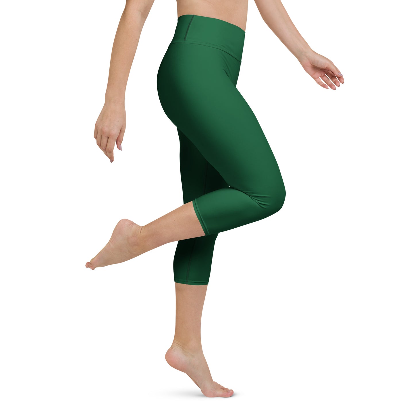 Forest Green Yoga Capri Leggings - Activewear Well