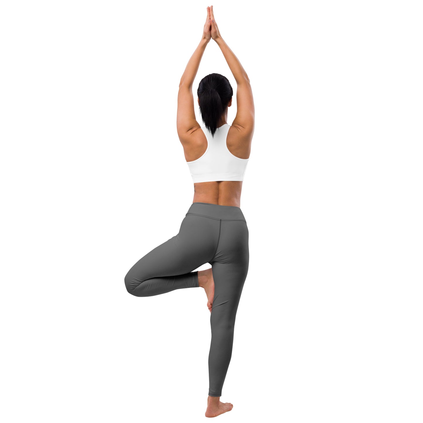 Grey High-Rise Yoga Leggings - Activewear Well