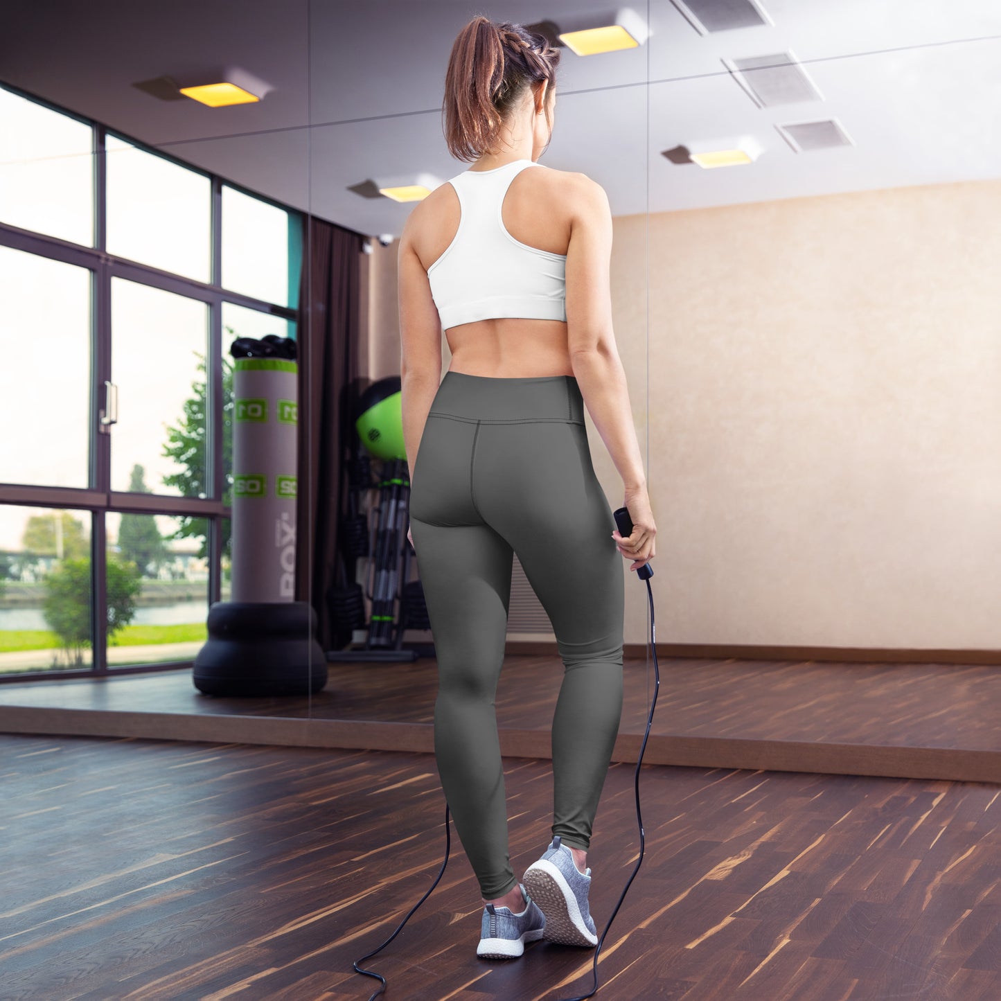 Grey High-Rise Yoga Leggings - Activewear Well