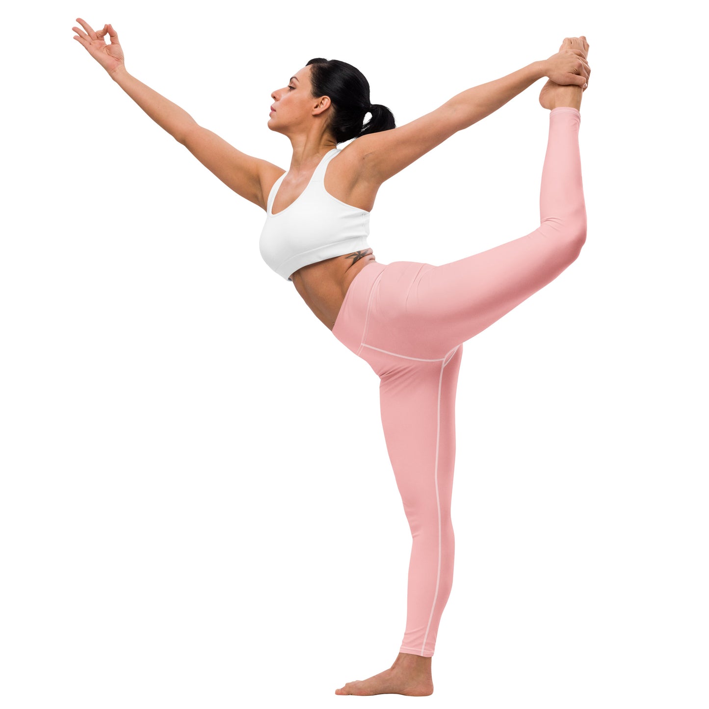 Neutral Pink Yoga Leggings - Activewear Well