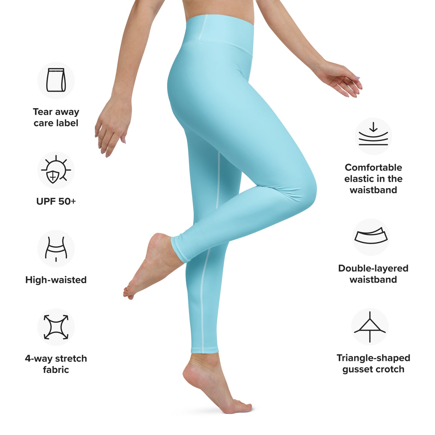 Blue High-Rise Yoga Leggings - Activewear Well
