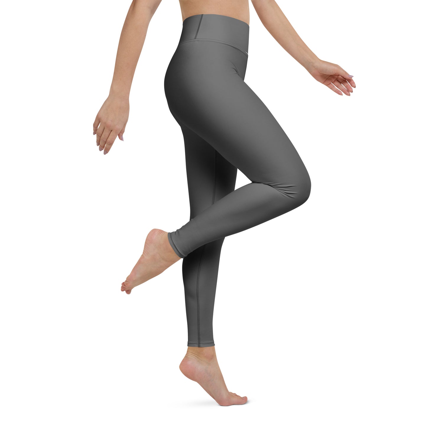 Grey High-Rise Yoga Leggings - Activewear Well