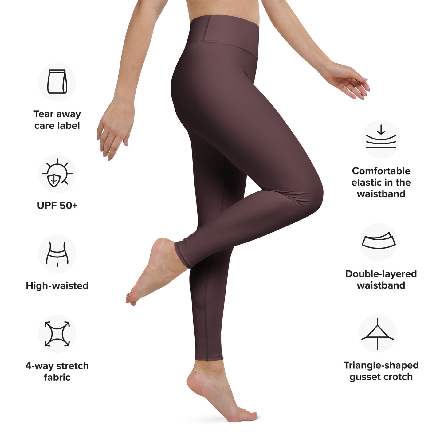 Espresso Yoga Leggings - Activewear Well