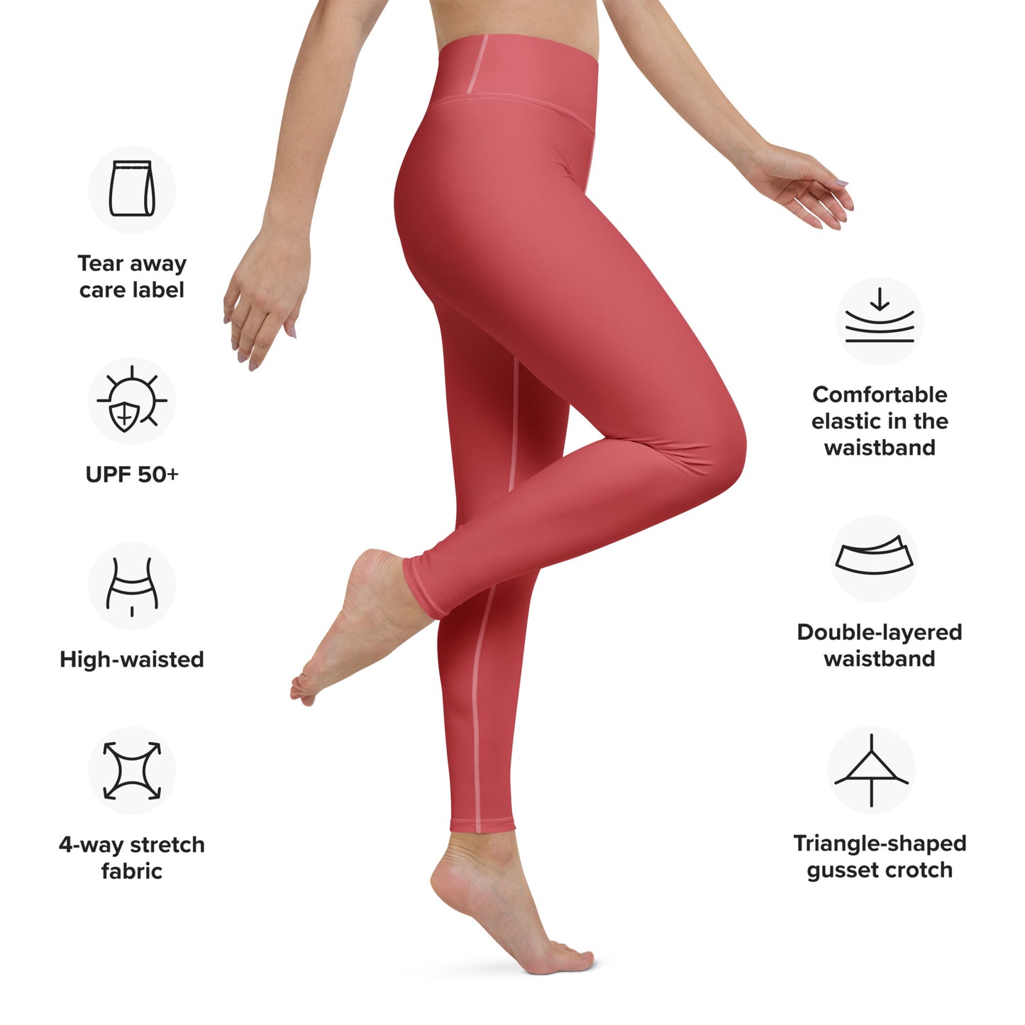 Rose Gold Yoga Leggings - Activewear Well