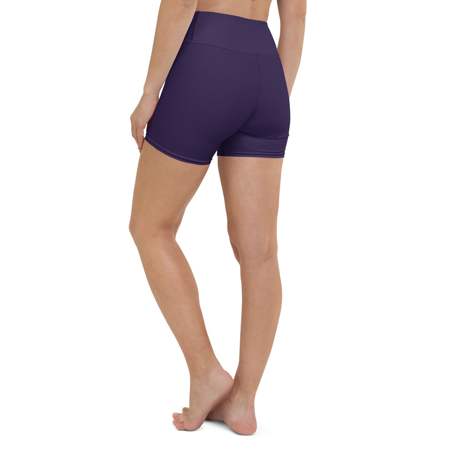 Dark Purple High-Rise Yoga Shorts - Activewear Well