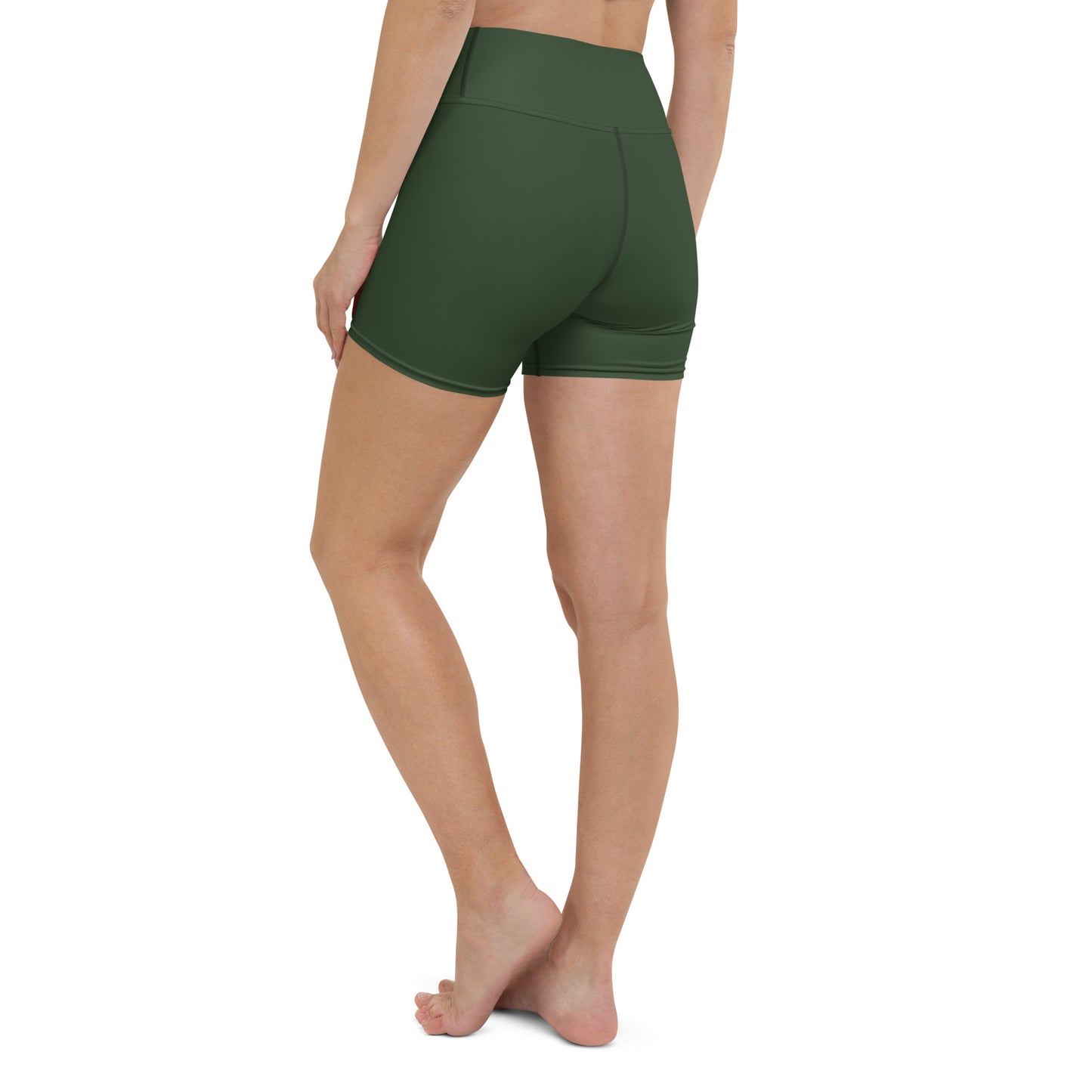 Forest Green High-Rise Yoga Shorts - Activewear Well
