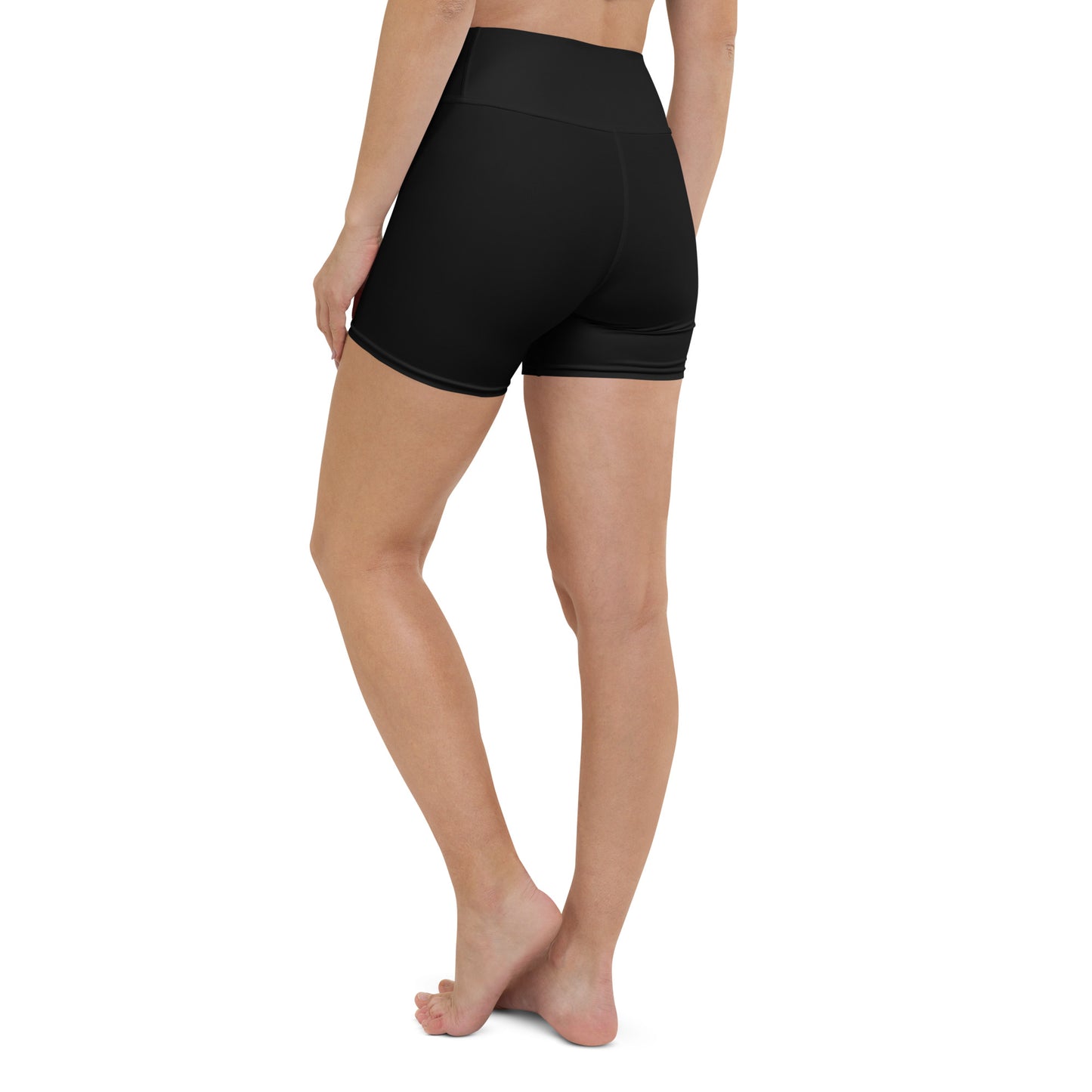 Black High-Rise Yoga Shorts - Activewear Well