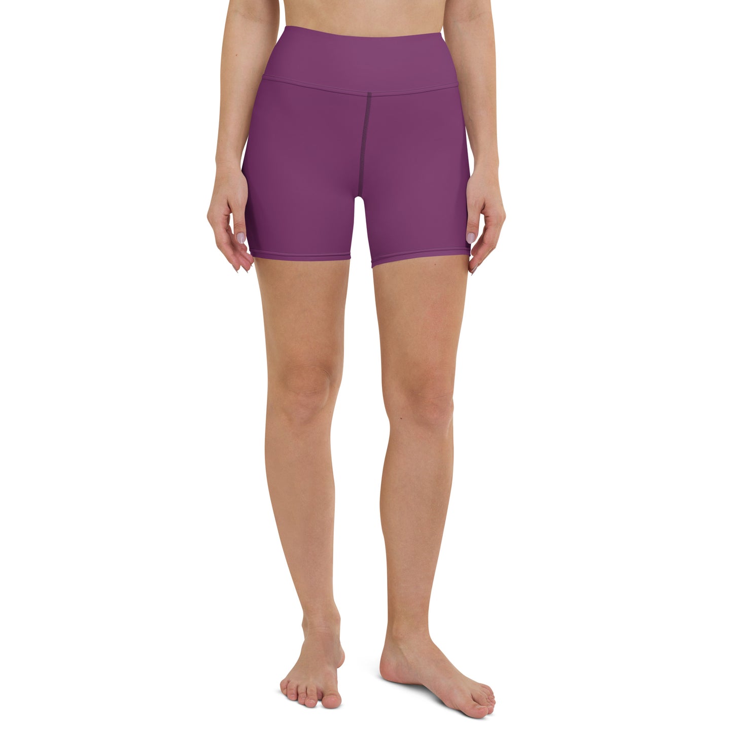 Magenta Purple High-Rise Yoga Shorts - Activewear Well