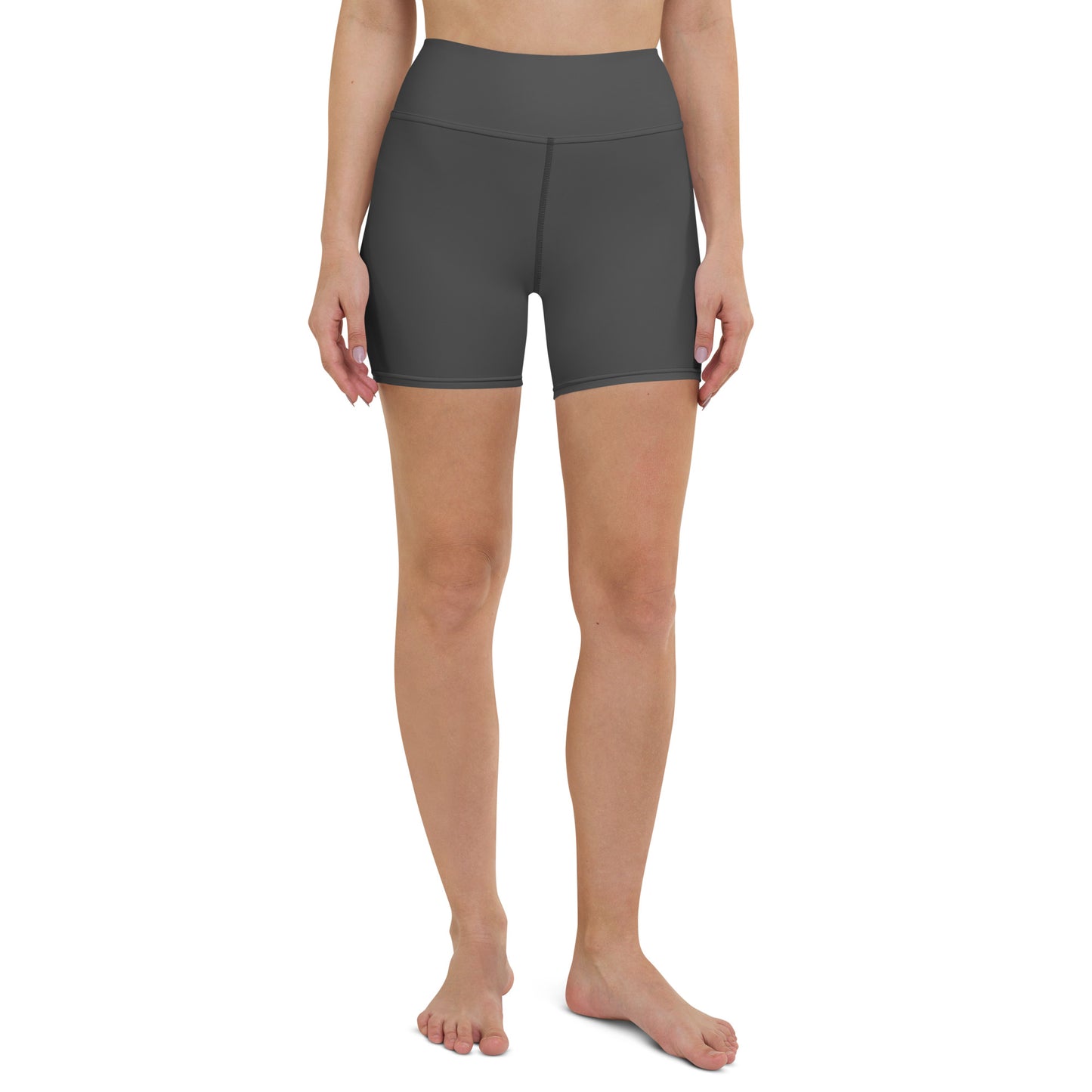 Charcoal High-Rise Yoga Shorts - Activewear Well