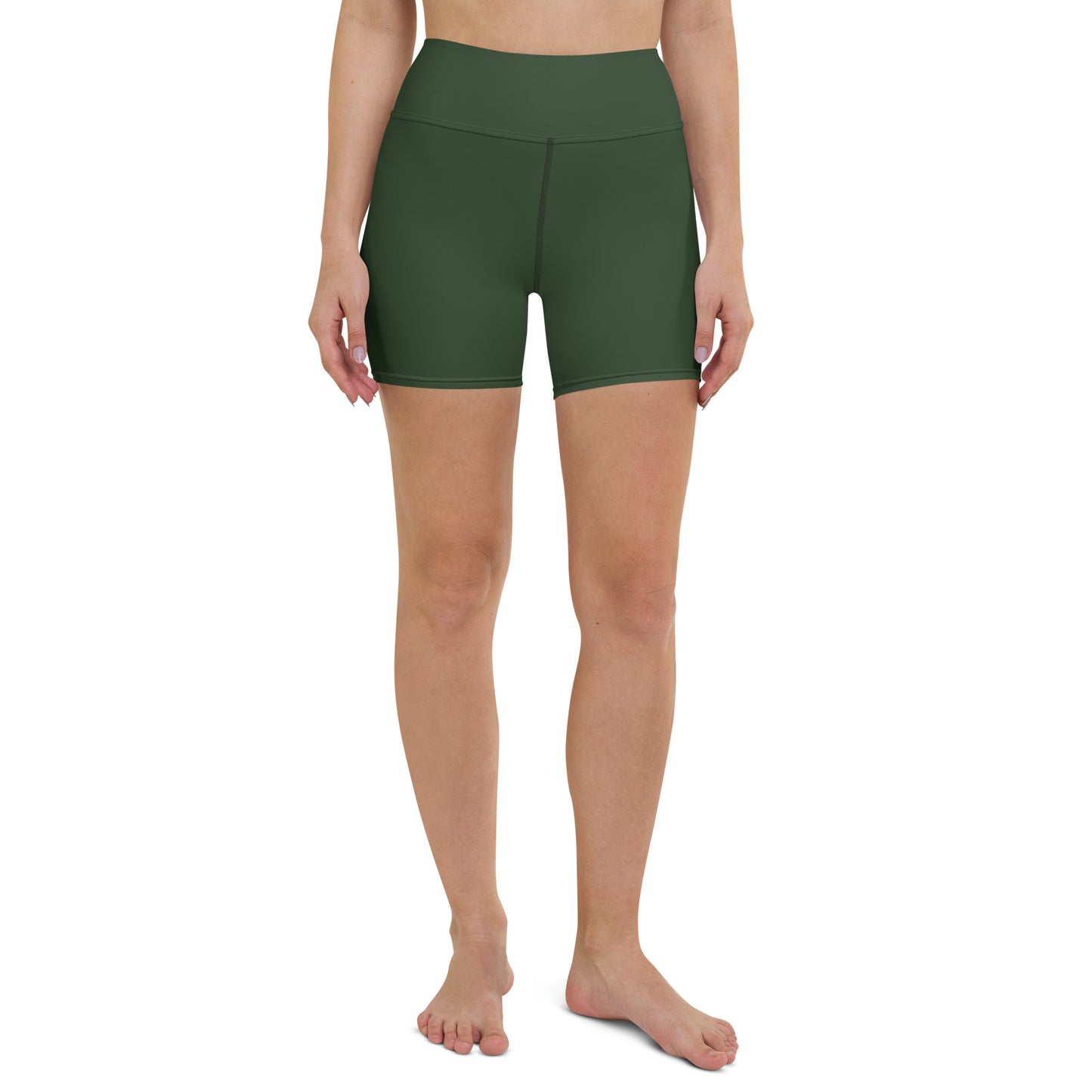 Forest Green High-Rise Yoga Shorts - Activewear Well